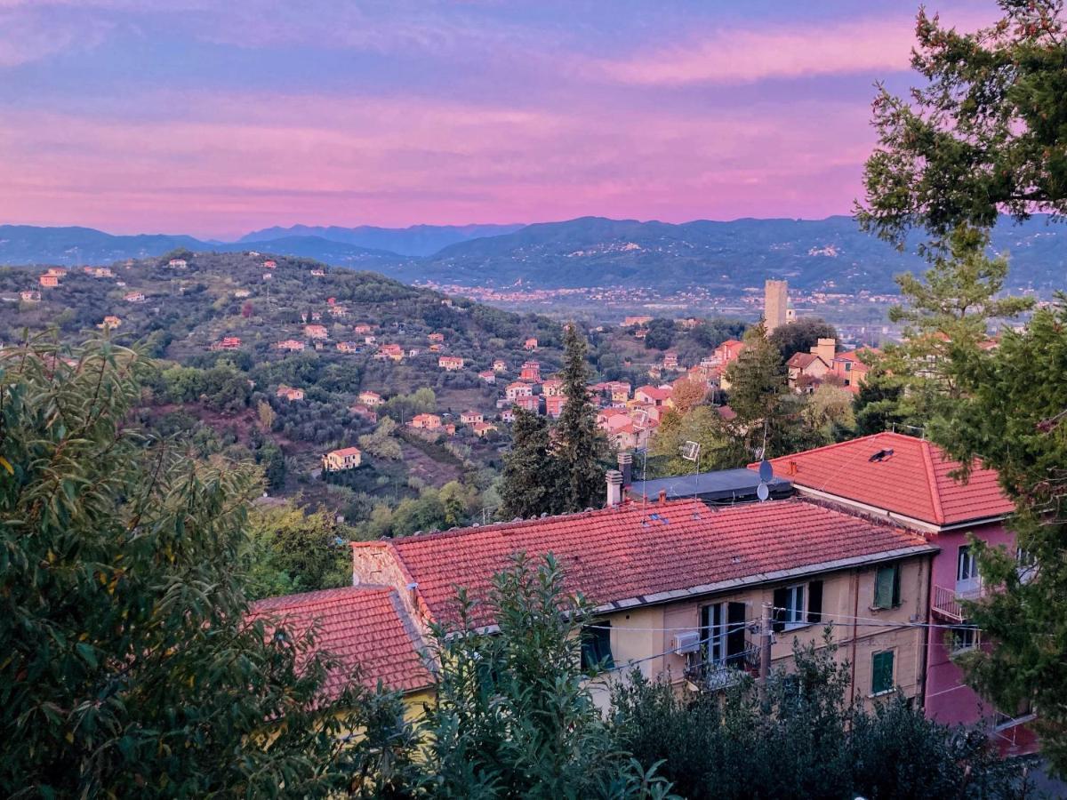 La Casa Rossa Arcola Con Vista Villa Luaran gambar