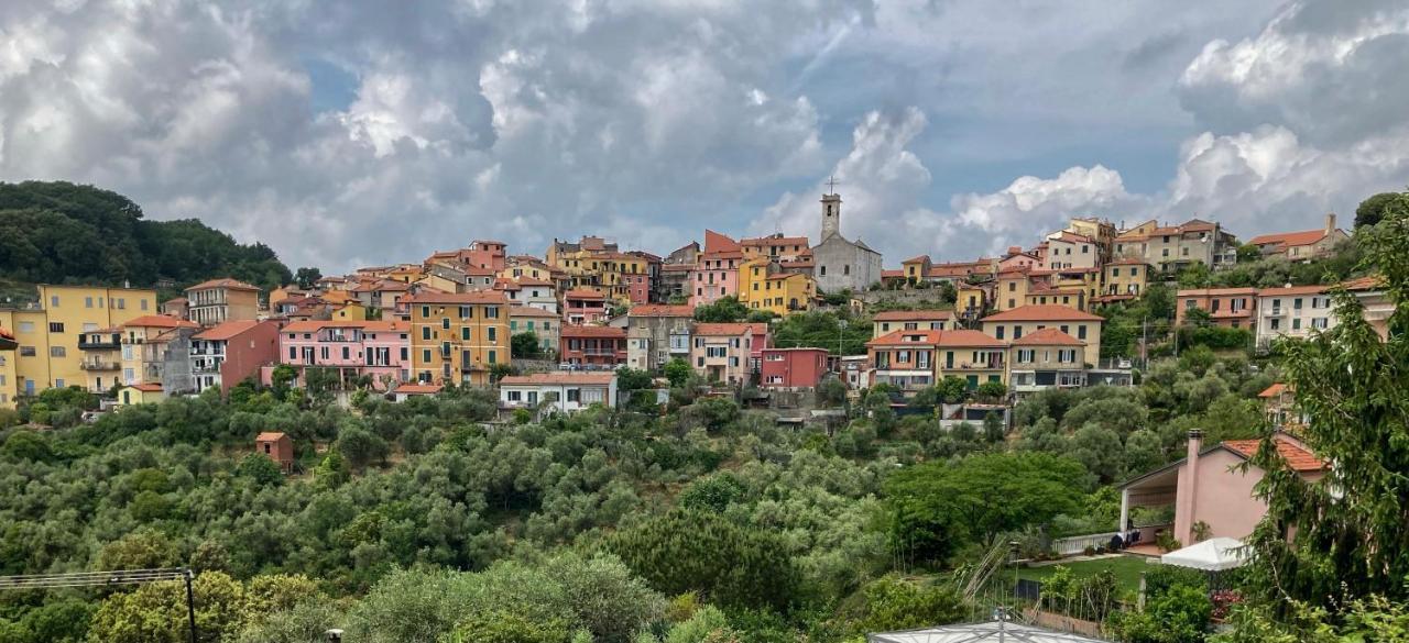 La Casa Rossa Arcola Con Vista Villa Luaran gambar