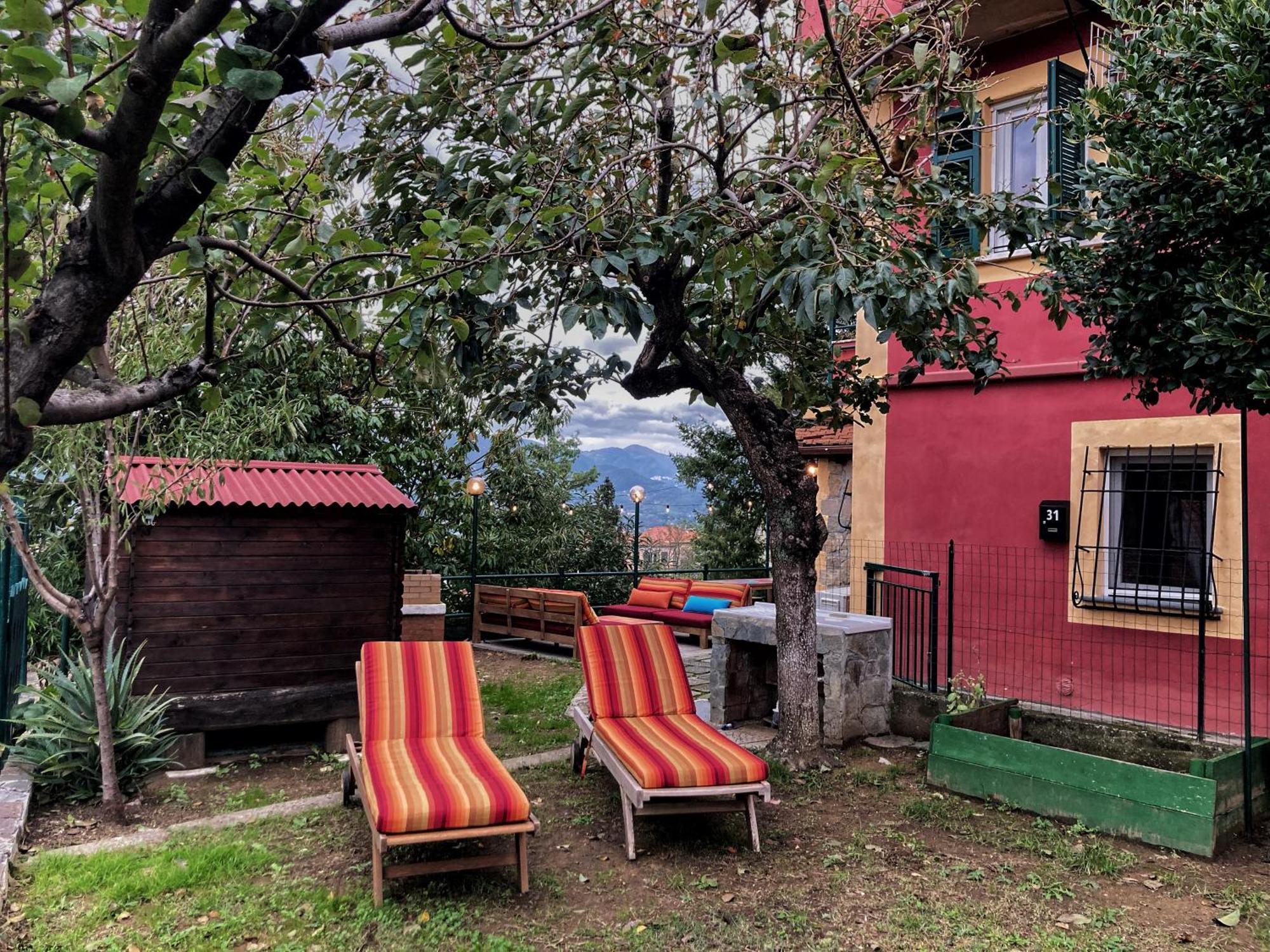 La Casa Rossa Arcola Con Vista Villa Luaran gambar